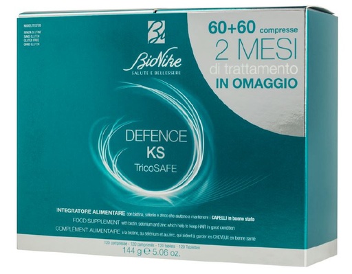 [980287229] DEFENCE KS TRICOSAFE BIPACK 60 COMPRESSE + 60 COMPRESSE