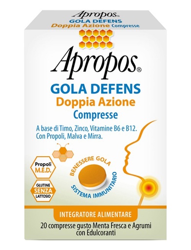 [982134417] APROPOS GOLA DEFENS DOPPIA AZIONE 20 COMPRESSE