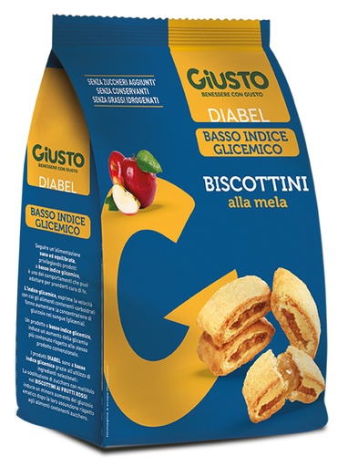 [985519875] GIUSTO DIABEL BISCOTTINI MELA 250 G